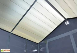 Abri De Jardin Polycarbonate Skylight Palram Gris (1,53x1,85) 2,83 M² -Refuge Jardin abri jardin resine palram gris panneau toit