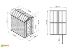 Abri De Jardin Skylight 2,1 M² Gris/Noir | Palram - Canopia 8 Abri De Jardin Skylight 2,1 M² Gris/Noir | Palram - Canopia -Refuge Jardin abri jardin resine polycarbonate palram skylight 4x6 gris deco 2x1m