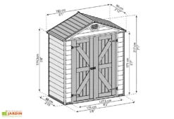 Abri De Jardin Skylight 1,7 M² Gris/Noir | Palram - Canopia 8 Abri De Jardin Skylight 1,7 M² Gris/Noir | Palram - Canopia -Refuge Jardin abri jardin skylight gris 2m2 palram canopia 1