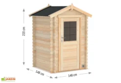 Abri De Jardin En Bois D’épicéa Brut Juno - 2,2 M² -Refuge Jardin abri juno 1 6m2 dimensions