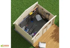 Abri De Jardin En Bois D’épicéa Brut Juno – 11,9 M² -Refuge Jardin abri juno toit ouvert dans jardin