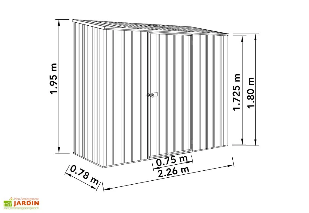 Abri De Jardin En Métal Cooper – 1,8 M² 2 Abri De Jardin En Métal Cooper – 1,8 M² – Image 2