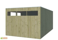 Abri De Jardin En Bois D’épicéa Traité Qube 14 M² -Refuge Jardin abri qube 13 8m2