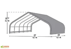 Abri Souple Pour Animaux En Polyéthylène 40,9 M² -Refuge Jardin abri souple animaux polyethylene 40m2
