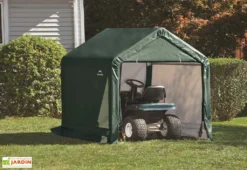 Abri De Jardin En Toile : Polyéthylène Vert 180 X 180 Cm – 3,24 M²