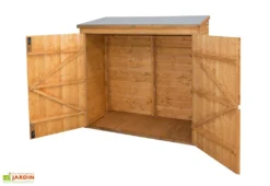 Coffre De Rangement En Bois Pour 2 Vélos 182x82x164cm (l,l,h) -Refuge Jardin abri velo bois rowlinson 2