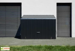 Abri à Vélos En Acier Galvanisé Anthracite 1,74 M² -Refuge Jardin abri velos acier galvanise anthracite