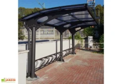 Refuge Jardin -Refuge Jardin abri velos acier polycarbonate larus