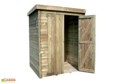 Armoire De Jardin En Bois L.156 X P.135,5 X H.195 Cm Ep.15mm - Theofil
