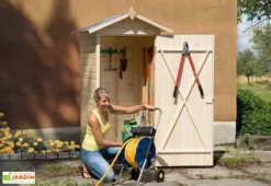 Armoire De Jardin En Bois D’Épicéa Brut 105 X 108 Cm