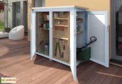 Armoire De Jardin En Bois D’épicéa 1,2 M² -Refuge Jardin armoire jardin bois epicea weka gris