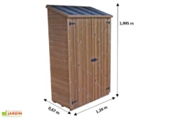 Armoire De Jardin En Bois Traité THT Avec étagères 1,24 X 2 M -Refuge Jardin armoire jardin bois tht etageres habrita