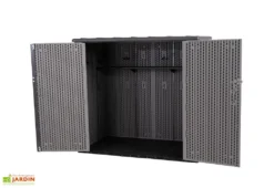 Lifetime Armoire De Jardin En Résine Effet Bois - 2,1 M² -Refuge Jardin armoire jardin portes ouvertes lifetime