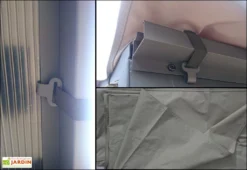 Bâche Pour Carport En Aluminium Et Toiture Polycarbonate -Refuge Jardin bache pvc carport aluminium polycarbonate