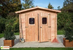 Abri De Jardin En Bois Douglas 28 Mm – 6,33 M² : 2,19 X 2,89 M -Refuge Jardin cabane bois douglas 28mm 5m2 dommar habrita