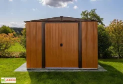 Refuge Jardin -Refuge Jardin cabanon jardin acier galvanise imitation bois 4m