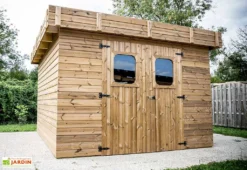 Abri De Jardin En Bois D’épicéa Traité Toit Bac Acier Thizy – 9 M² -Refuge Jardin cabanon jardin bois toit plat thizy