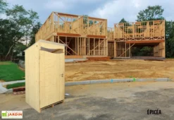 Toilettes Sèches Extérieures En Bois 120 X 105 X 215 Cm - Ventarèl -Refuge Jardin cabine epicea toilettes seches