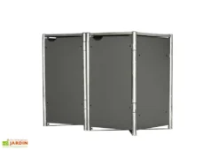 Cache-poubelle Double En Acier Et Composite Aluminium 120 X 63 X 115 Cm