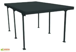 Carport En Acier Epoxy Anthracite 15 M2 Duramax Palladium 5 X 3 M