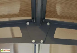 Carport En Aluminium Arcadia 5,07 X 3,59 M - Gris -Refuge Jardin carport aluminium almicar palram gris fonce