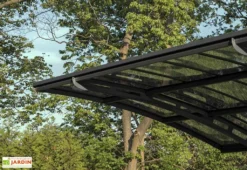 Carport Arizona Breeze 4,95 X 2,89 M Gris | Palram - Canopia -Refuge Jardin carport aluminium polycarbonate autoportant design 495x300 6