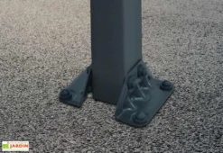 Carport En Aluminium Et Polycarbonate Arcadia 12700 46 M² -Refuge Jardin carport aluminium polycarbonate palram arcadia ancrage 1