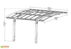 Carport Arizona Breeze 4,95 X 2,89 M Gris | Palram - Canopia -Refuge Jardin carport arizona breeze palram canopia