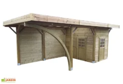 Solid Carport Bois Autoclave Modulable 4 X 5 M -Refuge Jardin carport bois autoclave modulable 4x5m 1