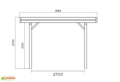 Solid Carport Bois Autoclave Modulable 4 X 5 M -Refuge Jardin carport bois autoclave solide 4x5m 20m2 s7722 1