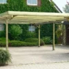 Carport En Bois D’Epicéa Traité Avec Couverture En PVC 25 M²