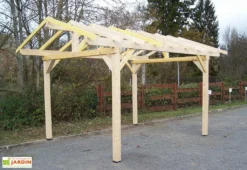 Carport Bois Toit 2 Pentes Pour Tuiles (Sans Couverture) – 5 X 3,5 M