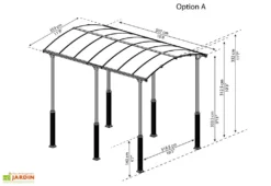 Carport Camping-car Alpine 5,07 X 3,52 M Gris | Palram - Canopia -Refuge Jardin carport camping car alpine 507cm palram canopia 1