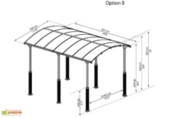 Carport Camping-car Alpine 5,07 X 3,52 M Gris | Palram - Canopia -Refuge Jardin carport camping car alpine 507cm palram canopia