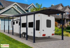Carport Camping-car Alpine 12,9 X 3,59 M Gris | Palram - Canopia
