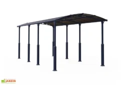 Carport Camping-car Alpine 8,63 X 3,52 M Gris | Palram - Canopia -Refuge Jardin carport camping car aluminium polycarbonate arcadia alpine 8500 30 m 1