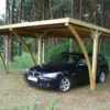 Carport Double En Bois D’Épicéa Traité Et Fibre De Verre Capri 30 M²
