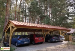 Carport 4 Voitures En Bois Traité Revelatio 4 - 69 M²