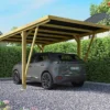 Carport En Bois De Pin Traité Autoclave 16,5 M² - Victor Modern