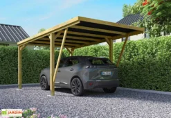 Carport En Bois De Pin Traité Autoclave 16,5 M² - Victor Modern