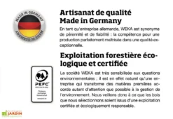 Carport En Bois PLUS (5x4) -Refuge Jardin certification pefc weka 1 4