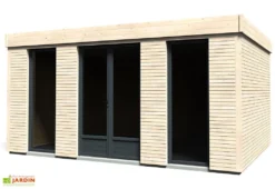 Chalet En Bois Habitable Isolé 90 Mm Double Vitrage Toit Plat 15 M² -Refuge Jardin chalet abri habitable bois decorhome 15m2 3