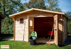 Abri De Jardin En Bois Douglas 28 Mm – 14,85 M² : 4,22 X 3,52 M
