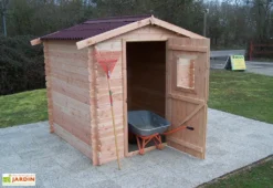 Abri De Jardin En Bois Douglas 20 Mm – 4,71 M² : 2,31 X 2,04 M -Refuge Jardin chalet jardin bois douglas habrita 20mm