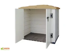 Coffre De Rangement Multifonction En PVC 1100L 122x82x130cm -Refuge Jardin coffre de rangement en resine taupe 120x80 2 1