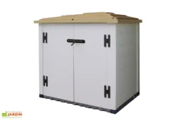 Coffre De Rangement Multifonction En PVC 1100L 122x82x130cm -Refuge Jardin coffre de rangement en resine taupe 120x80 3
