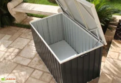 Coffre De Jardin En Métal Gris Anthracite Duramax - 174 X 73 X 73 Cm 8 Coffre De Jardin En Métal Gris Anthracite Duramax - 174 X 73 X 73 Cm -Refuge Jardin coffre de rangement metal 130 2 1