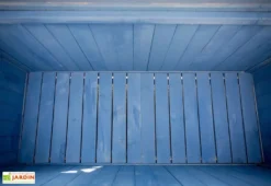 Coffre De Rangement En Bois Lasuré Bleu 127 X 55 Cm -Refuge Jardin coffre jardin bois lasure bleu 127 x 55 cm 2