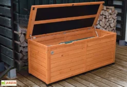 Coffre De Jardin En Bois De Pin Traité - 56 X 150 X 65 Cm