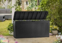 Coffre De Jardin Keter Gris En Résine Tressée – Samoa 270 L